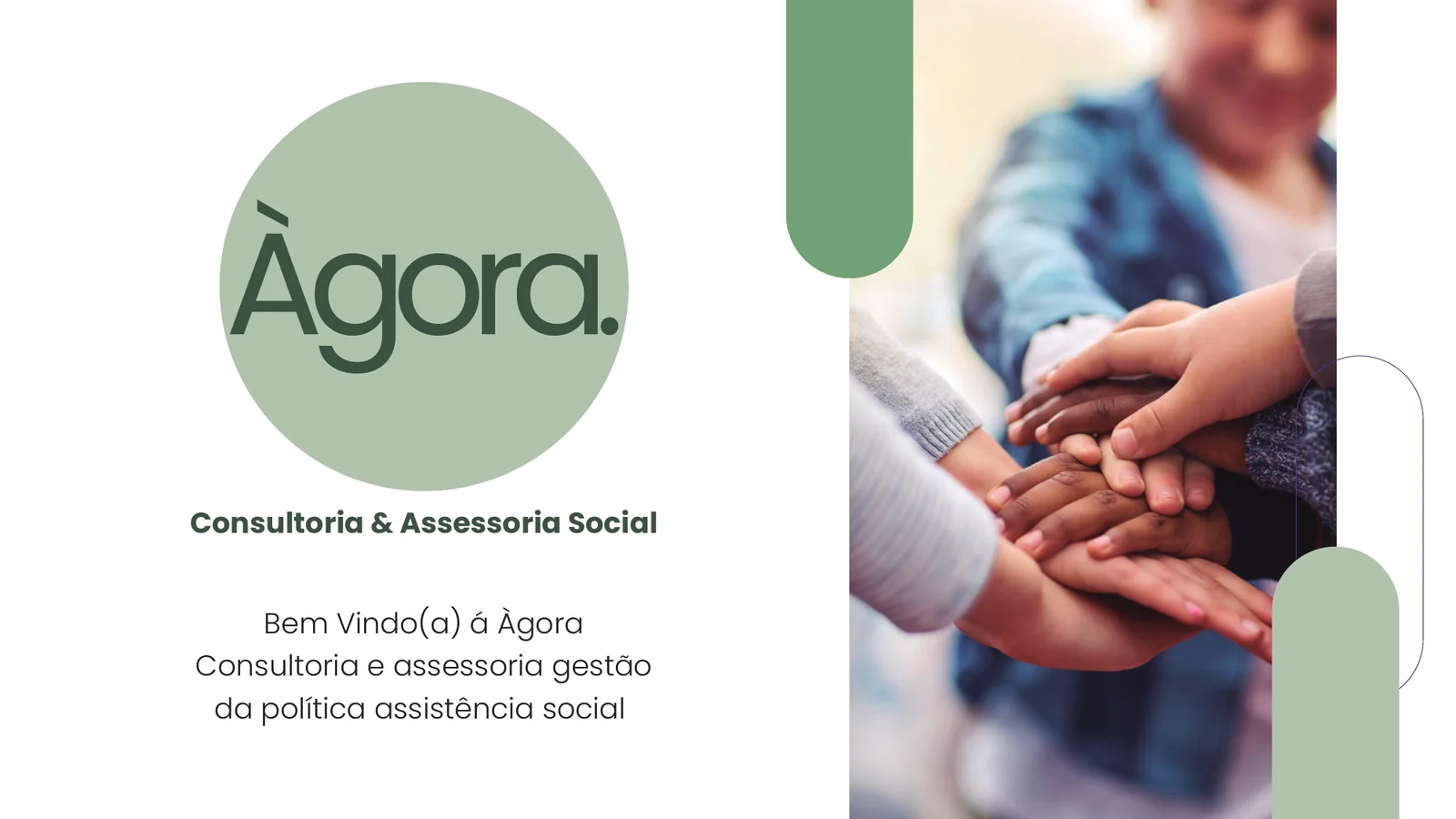 Ágora: capa da apresentação institucional